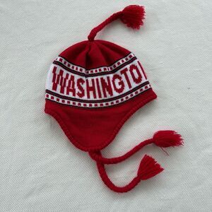 MLB Washington Nationals Beanie Knit Hat with Ear Flaps & Tassel 47 Brand